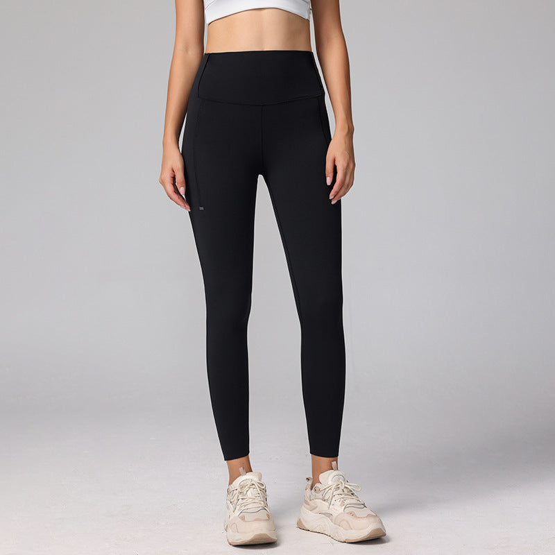 High Waist Compression Yoga Pants With Side Pockets