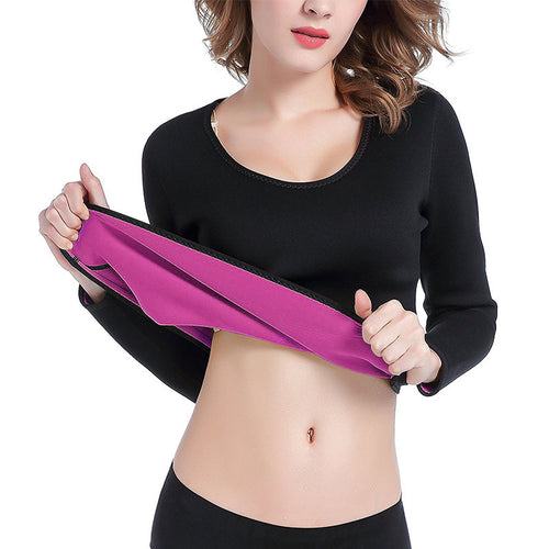 2mm Women's Sweat-Inducing Shapewear ¡ª Long-Sleeve Top for Sports, Running, and Fitness (Short-Sleeve / "Space" Fabric Style)