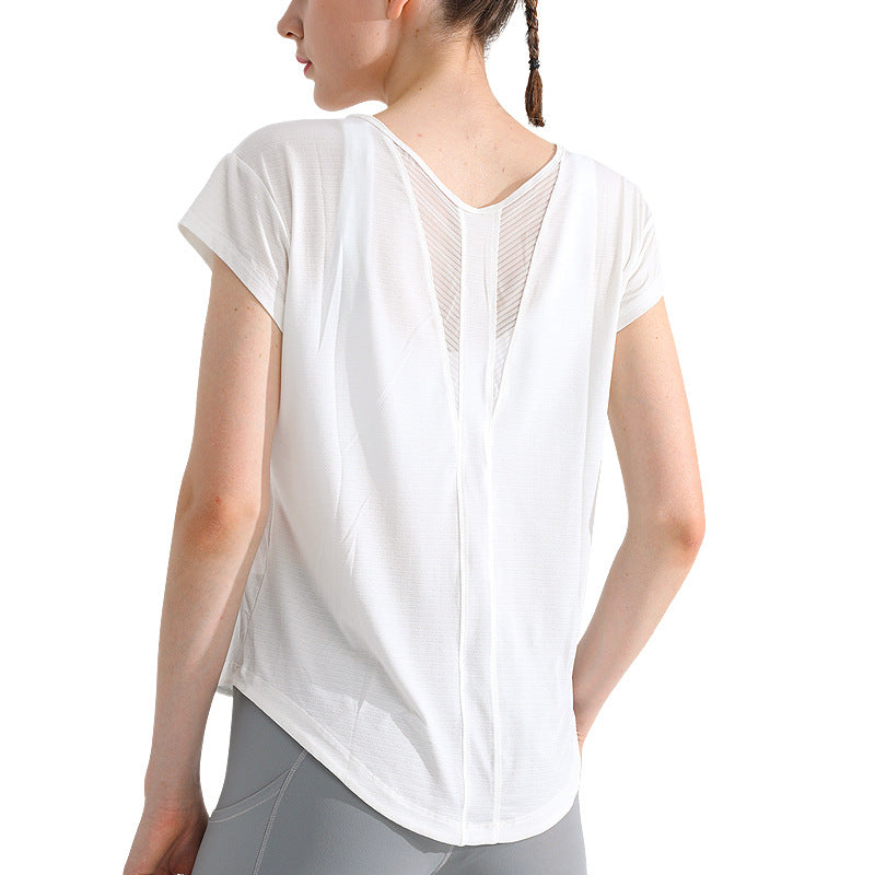 New Women's Quick-Drying Sports T-Shirt ¡ª Breathable Yoga & Fitness Top | Loose-Fit, Slimming, Short-Sleeve Cover-Up for Outdoor Running