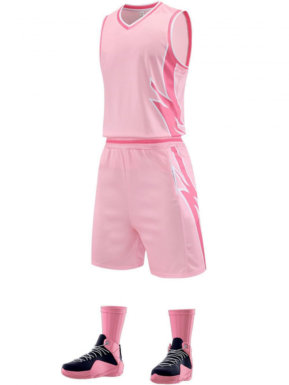 Sleeveless Basketball Set With Quick Dry Shorts