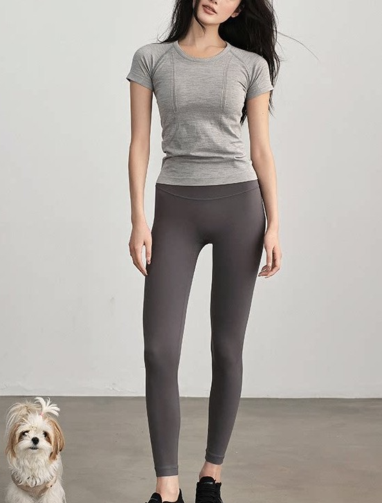 Women's Summer Quick-Drying Short-Sleeve Sports T-Shirt ¡ª Fitted Yoga Top, Professional Pilates & Fitness Training Wear