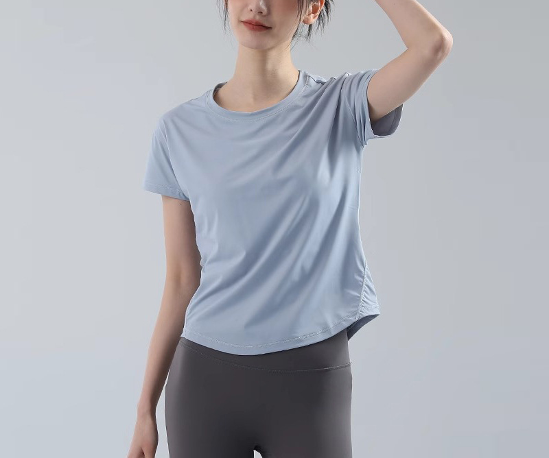 New Summer Yoga T-Shirt ¡ª Slimming, Lightweight Women's Fitness Top | Quick-Drying, Breathable, Short-Sleeve Running & Sports Shirt