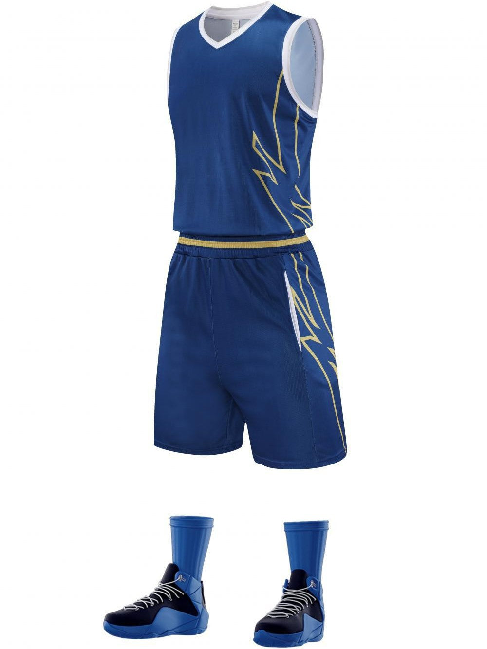 Sleeveless Basketball Set With Quick Dry Shorts