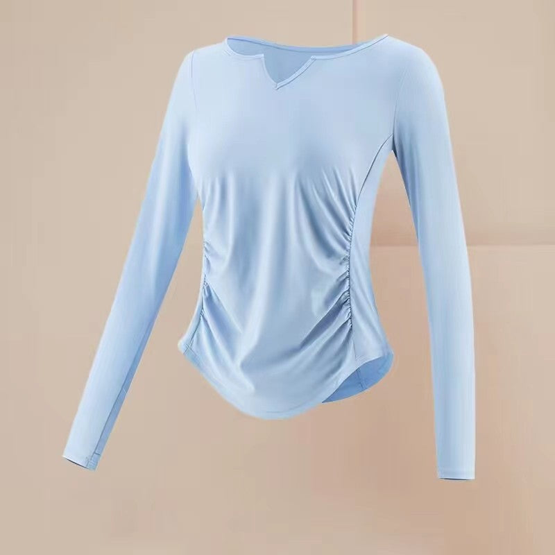 Quick-Drying Sweat-Inducing Sports Top ¡ª Loose-Fit, Long-Sleeve Pullover for Pilates & Running