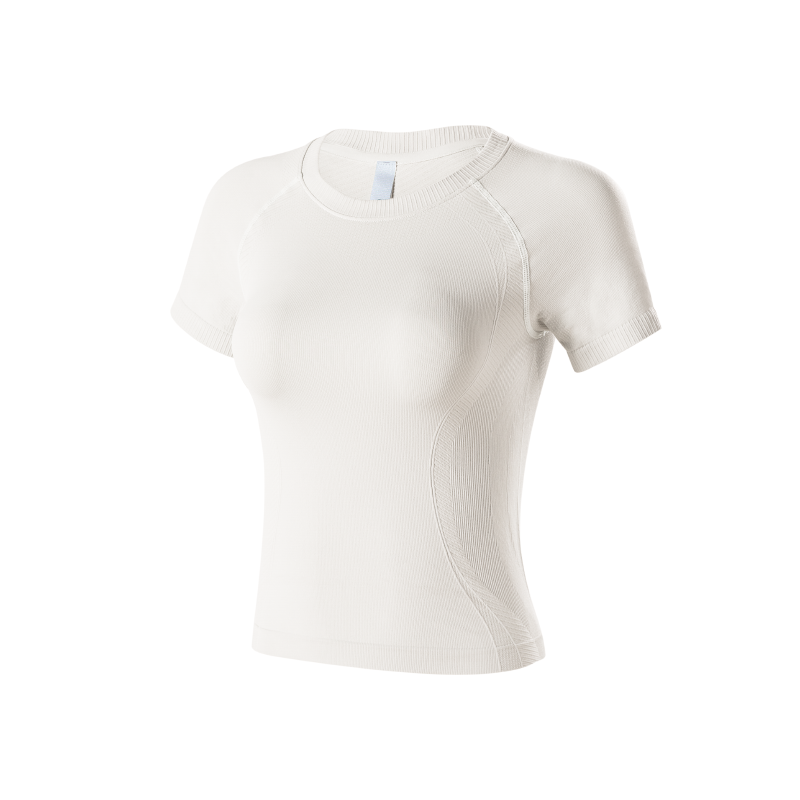 Women's Short-Sleeve Athletic Top ¡ª Quick-Drying, Compression-Fit Yoga Wear, Ideal for Running, Badminton, Pilates, Training, and Fitness