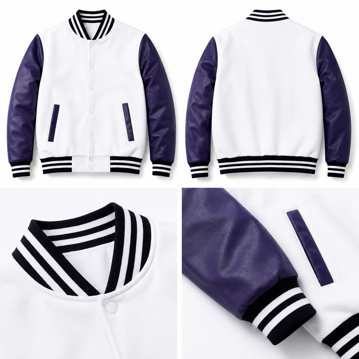 Retro Contrast Varsity Jacket