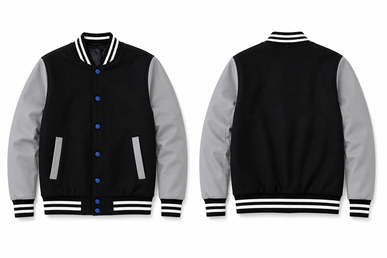 Classic Contrast Varsity Jacket