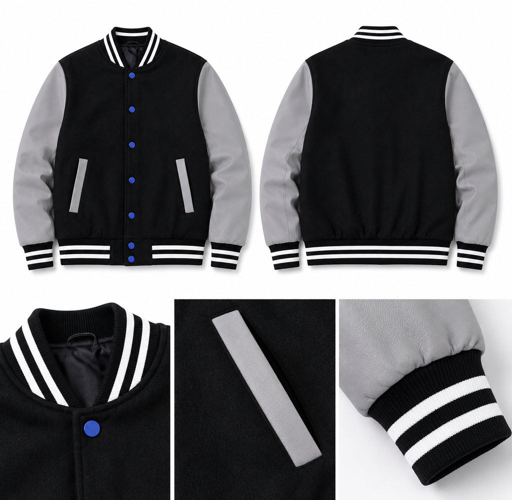 Classic Contrast Varsity Jacket