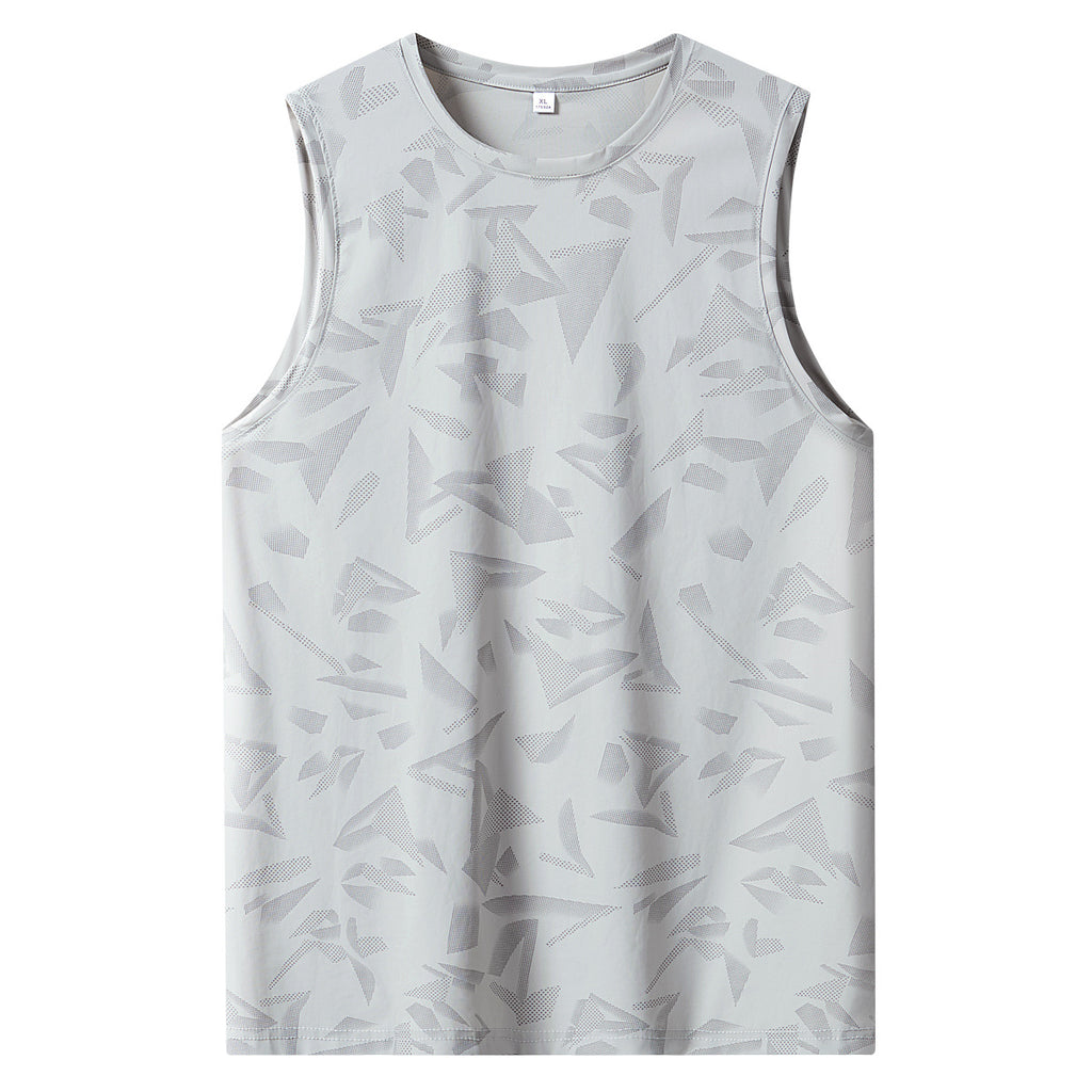 Camouflage Sleeveless Basketball Tank With Cooling Fabric