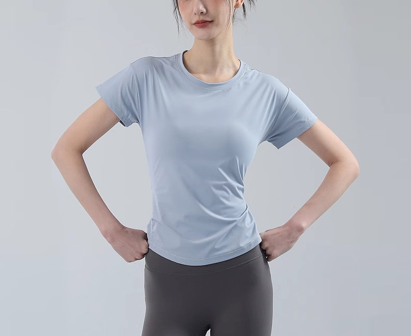 New Summer Arrival: Women's Slimming, Lightweight Sweat-Enhancing Fitness T-Shirt ¡ª Quick-Drying, Breathable, Short-Sleeve Athletic Top