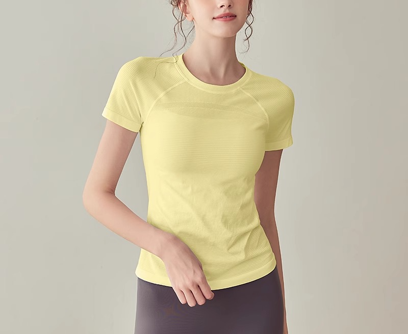 Women's Yoga & Athletic Top ¡ª Short-Sleeve T-Shirt | Summer Quick-Drying Running Shirt | Slim-Fit Fitness & Yoga Top