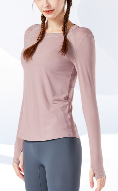 Women's Quick-Drying Long-Sleeve Sports T-Shirt ¡ª Slimming Fitness Top (Plus Size) ¡ª Ideal for Spring/Autumn Running & High-Intensity Workouts