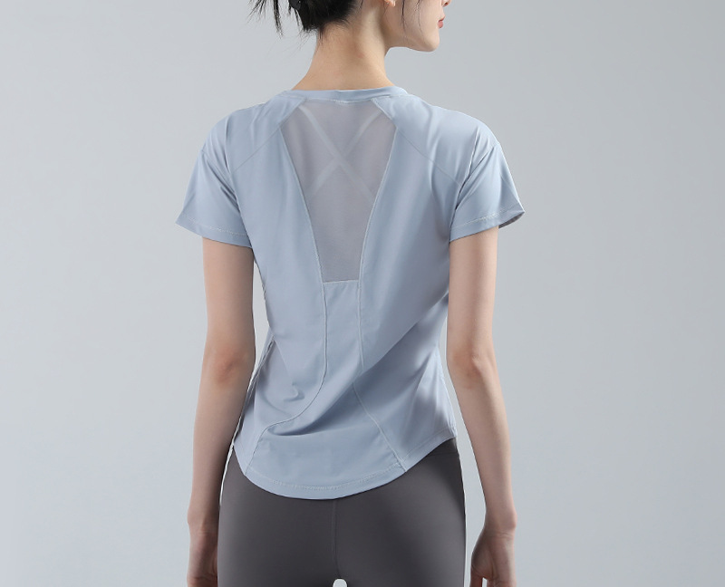 New Summer Yoga T-Shirt ¡ª Slimming, Lightweight Women's Fitness Top | Quick-Drying, Breathable, Short-Sleeve Running & Sports Shirt