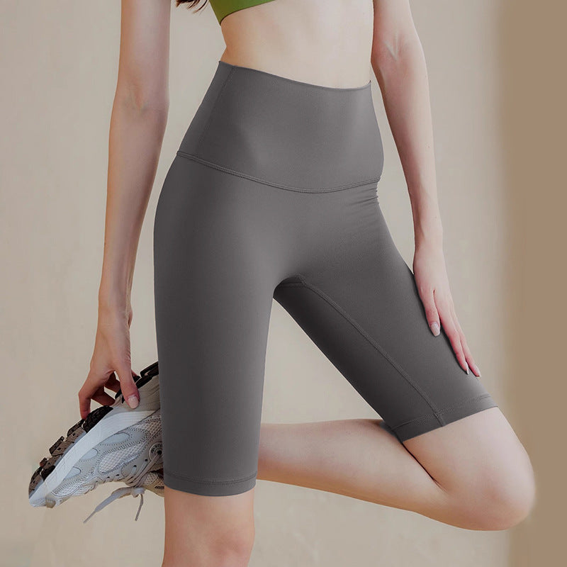High Waist Yoga Shorts With Sculpt And Lift