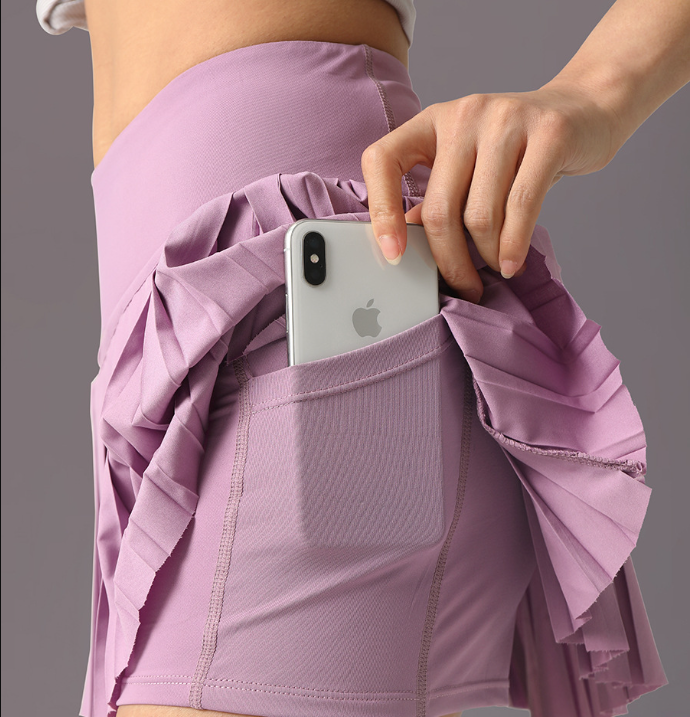 Women's Athletic Skort ¡ª Faux Two-Piece, Quick-Drying, Anti-Exposure Design ¡ª Ideal for Tennis, Golf, Fitness, and Running