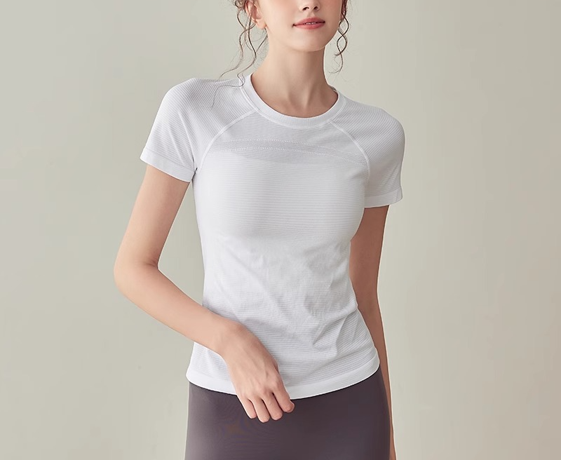 Women's Yoga & Athletic Top ¡ª Short-Sleeve T-Shirt | Summer Quick-Drying Running Shirt | Slim-Fit Fitness & Yoga Top