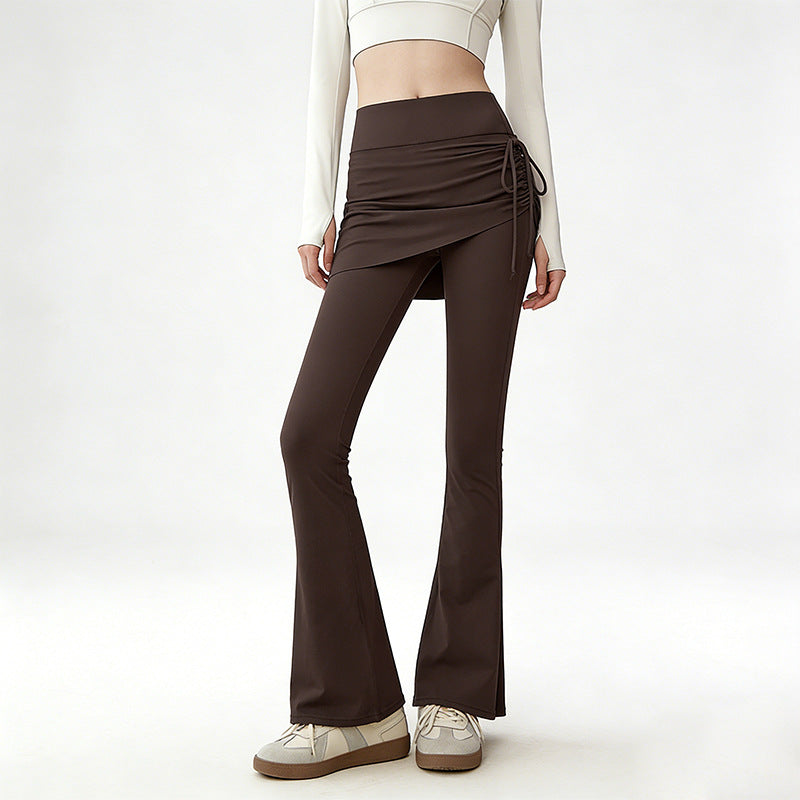 High Stretch Flared Training Pants With Slim Fit