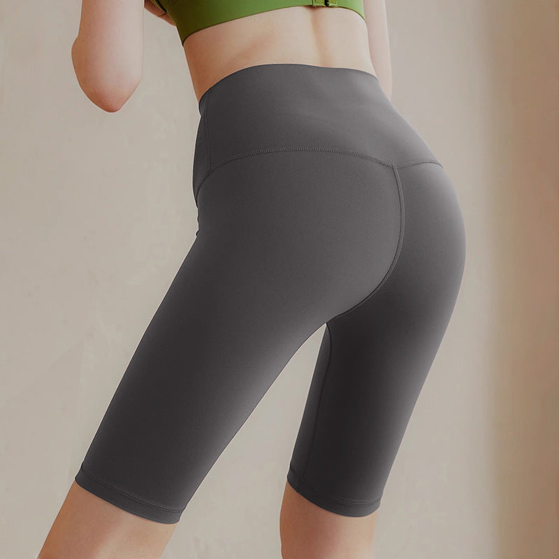 High Waist Yoga Shorts With Sculpt And Lift