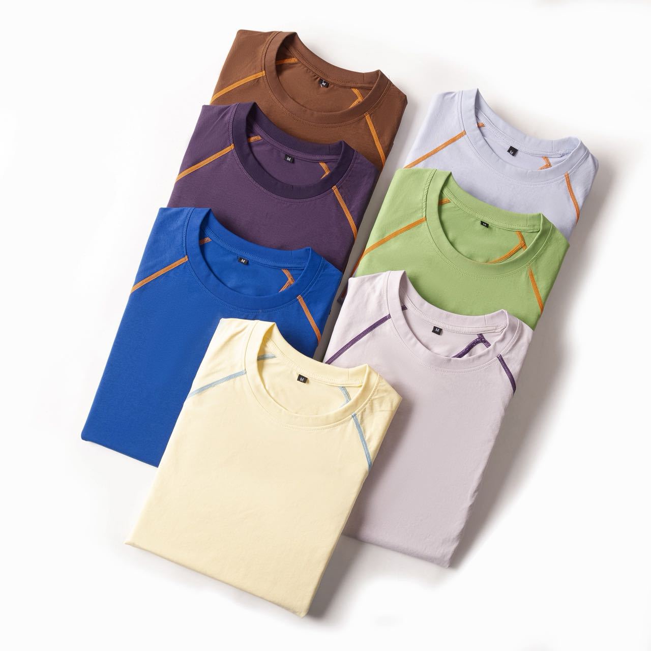 Casual Style | Summer Essential | Unisex | Sun-Protective, Quick-Drying, Moisture-Wicking, & Breathable | Contrast-Color Crew Neck Short-Sleeve T-Shirt