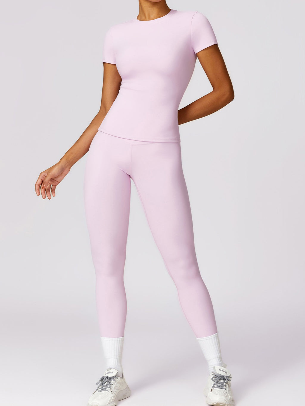 Spring Athletic Set: Quick-Drying, Sweat-Inducing T-Shirt ¡ª Short-Sleeve Fitness, Yoga, and Outdoor Running Top/Cover-up